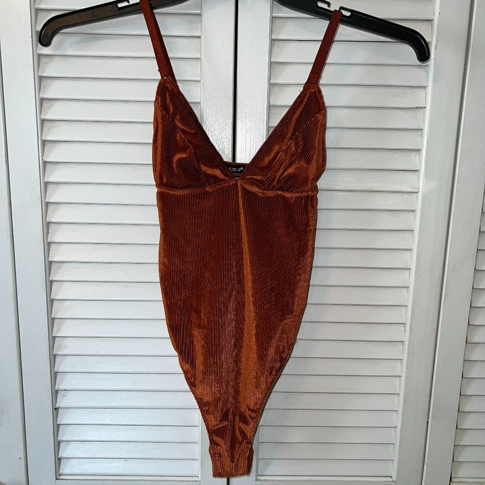 Urban Outfitters Bronze Velour One Piece